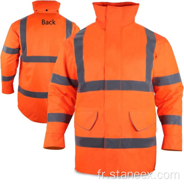 Veste de sécurité hivernale du logo personnalisé Haute visibilité